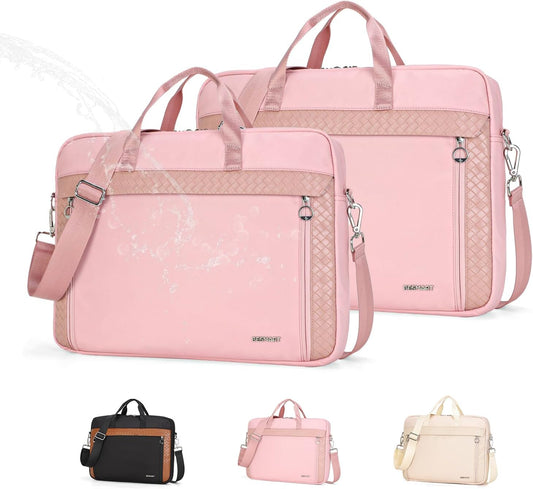 BESMART Slim Laptop Bag 15.6/17.3 Inch Laptop Briefcase for Women, Elegant Waterproof Shoulder Bags, Computer Messenger Bag