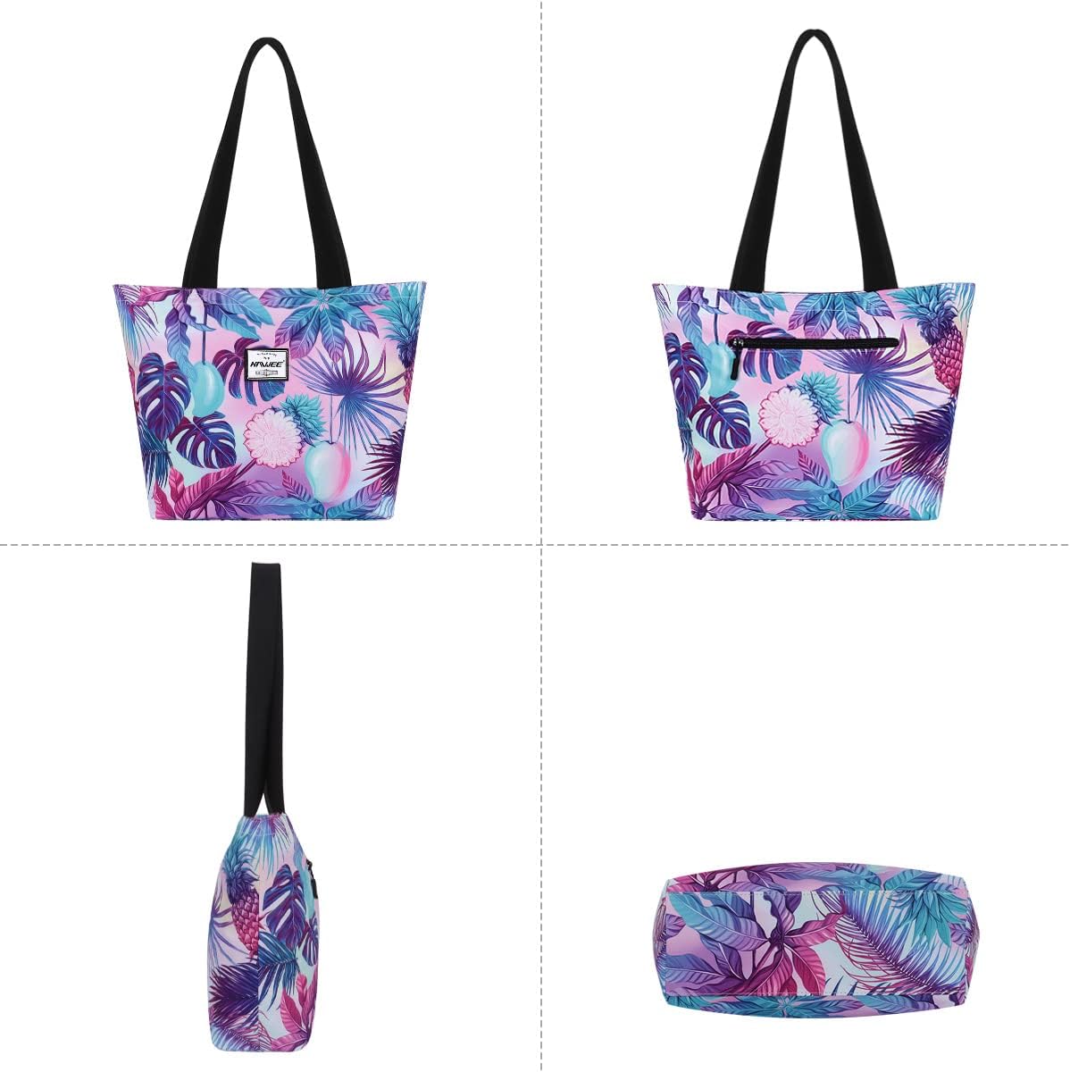 Tote Bag with Zipper for Women Inside Mesh Pocket Heavy Duty Casual Anti-water Cloth Travel Shoulder Handbag