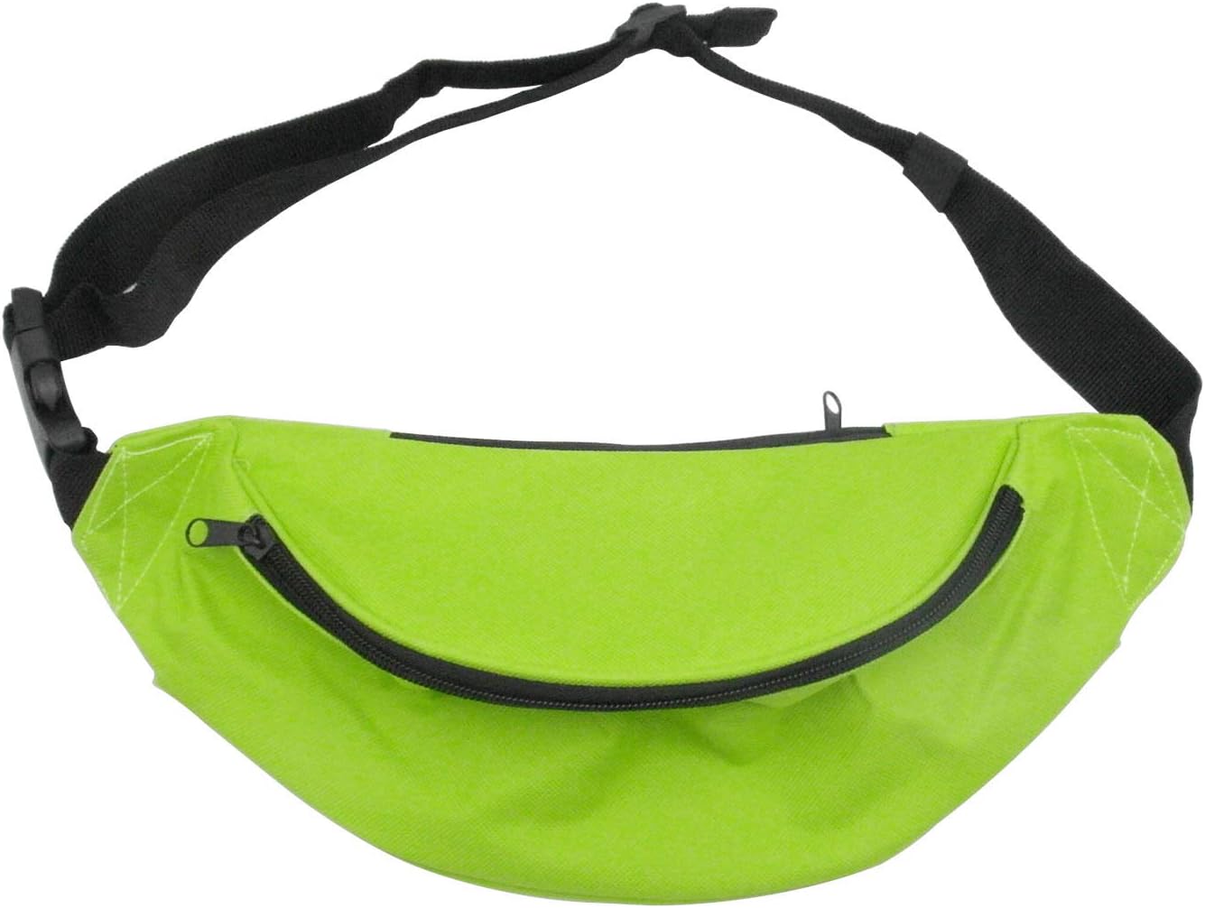 Unisex Fanny Pack for Women Men, Fashion Sporty Multi-purpose 2-Zipper Waist Belt Bag Fanny Pack Waist Bag Adjustable Strap for Sport Hiking Traveling Passport Wallet (Green)