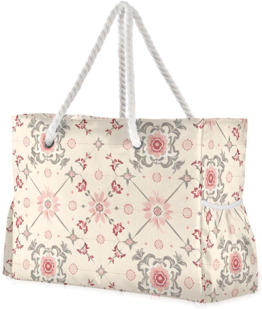 senya Large Beach Bags Totes Swim Canvas Tote Shoulder Bag Water Resistant Bags for Gym Travel Daily