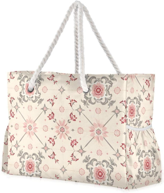 senya Large Beach Bags Totes Swim Canvas Tote Shoulder Bag Water Resistant Bags for Gym Travel Daily