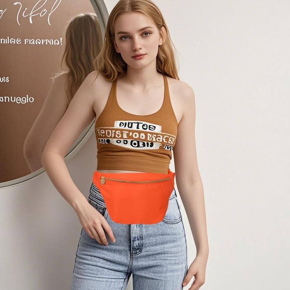 Belt Pack for Women Crossbody Bags for Women Travel Nylon Sling Fanny Waist (Orange)