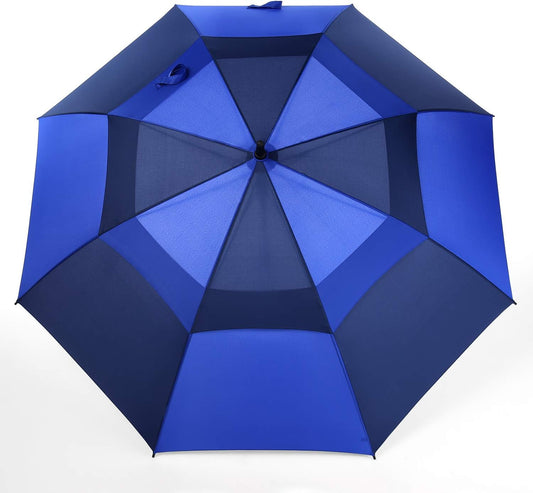 MRTLLOA Extra Large Golf Umbrella, 54/62/68/72 Inch Automatic Open, Oversize Double Canopy Vented Windproof Waterproof Sports Umbrellas for Rain