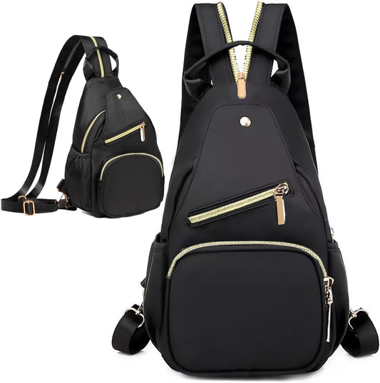 Small Crossbody Sling Bag for Women, Mini Backpack Sling Backpack Convertible, Chest Bag for Hiking Daypack