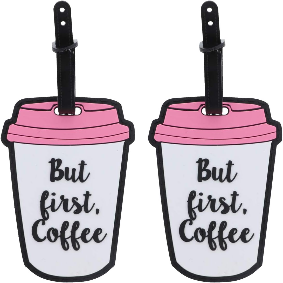 But First Coffee Funny Luggage Tag - Set of 2 - Coffee