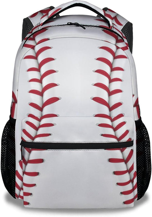 Baseball Backpack for Boys, 16 Inch Sports Theme Backpack for School, Adjustable Straps, Durable, Lightweight Bookbag for Kids