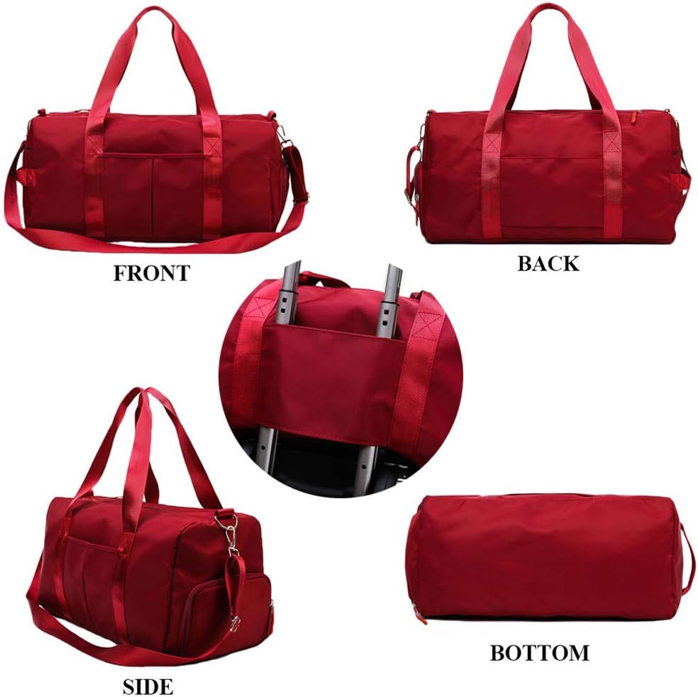 KARRESLY Sports Gym Bag for Women Travel Duffel Bag with Wet Pocket and Shoes Compartment for Training Swim Yoga(Pink)
