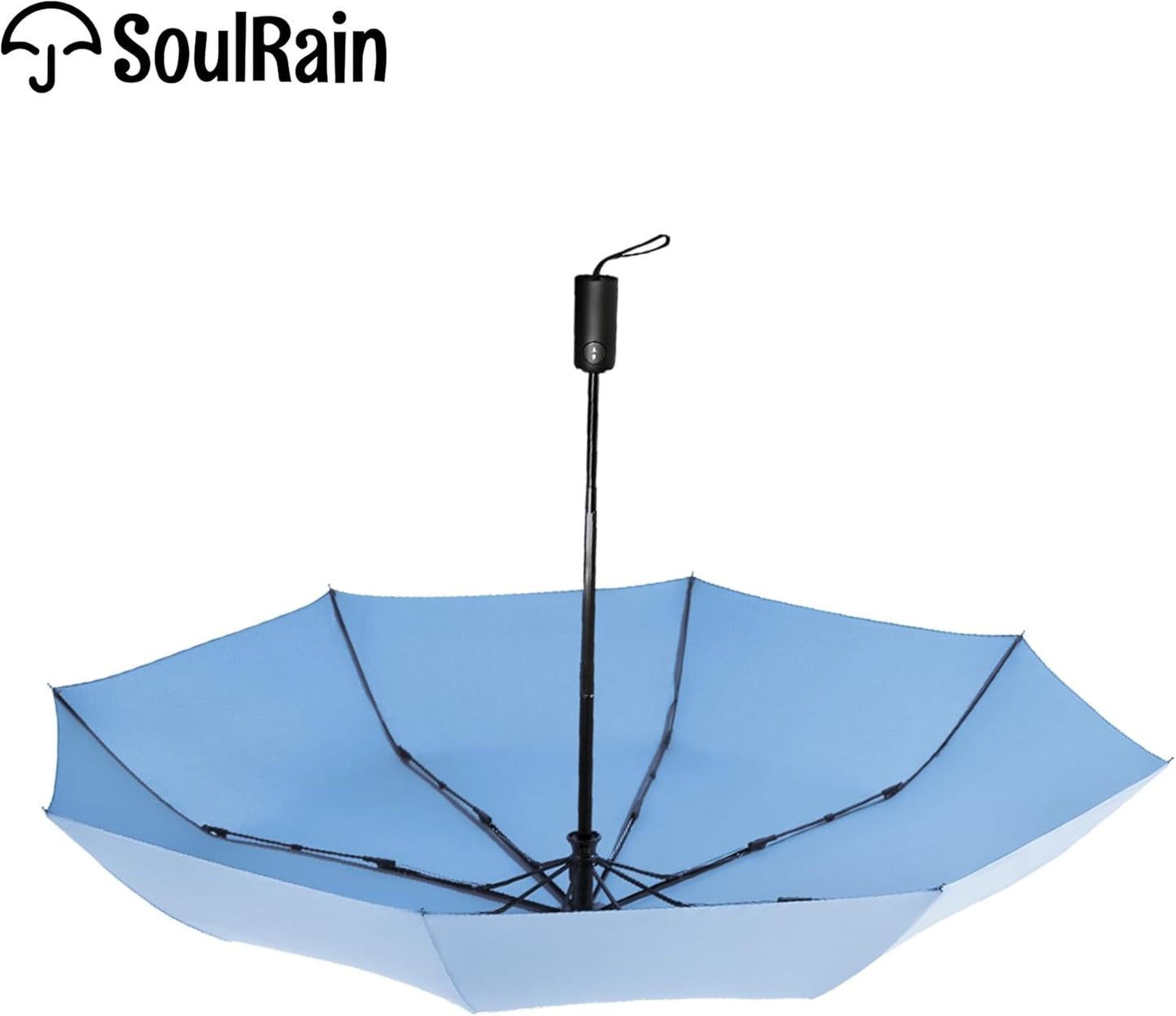 SoulRain Travel Umbrella - Compact Umbrella for Rain - Perfect Large Auto Folding Umbrella - Ideal Car umbrella, Small umbrella, and Travel Companion