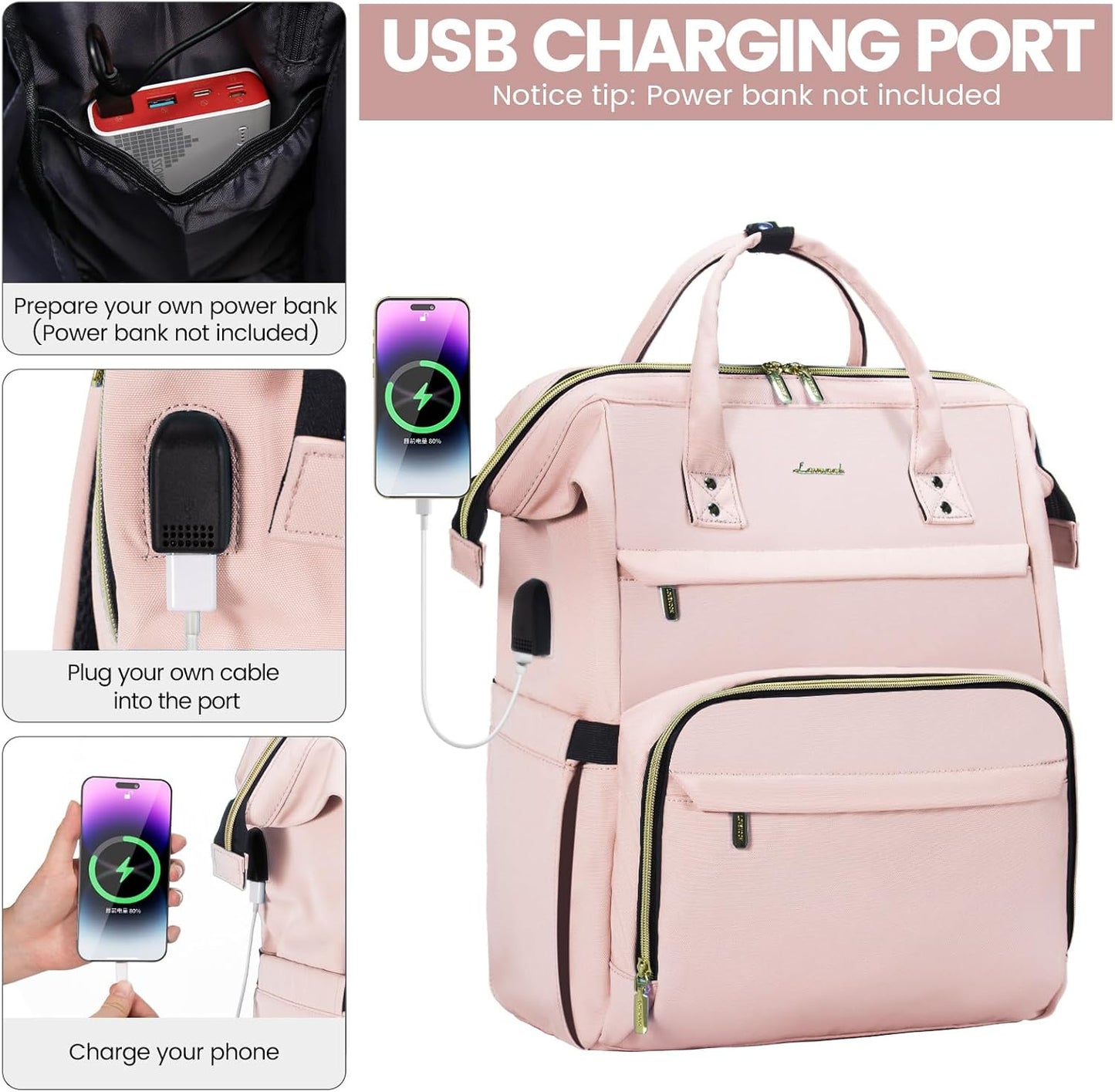 LOVEVOOK Laptop Backpack for Women,15.6 Inch Professional Womens Travel Backpack Purse Computer