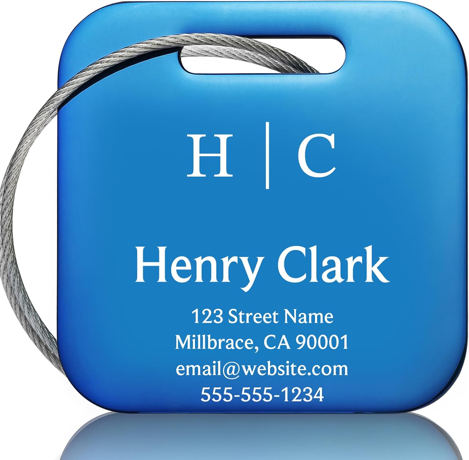 Personalized Luggage Tags for Suitcases - Stainless Steel Custom Luggage Tags for Backpacks & Bags