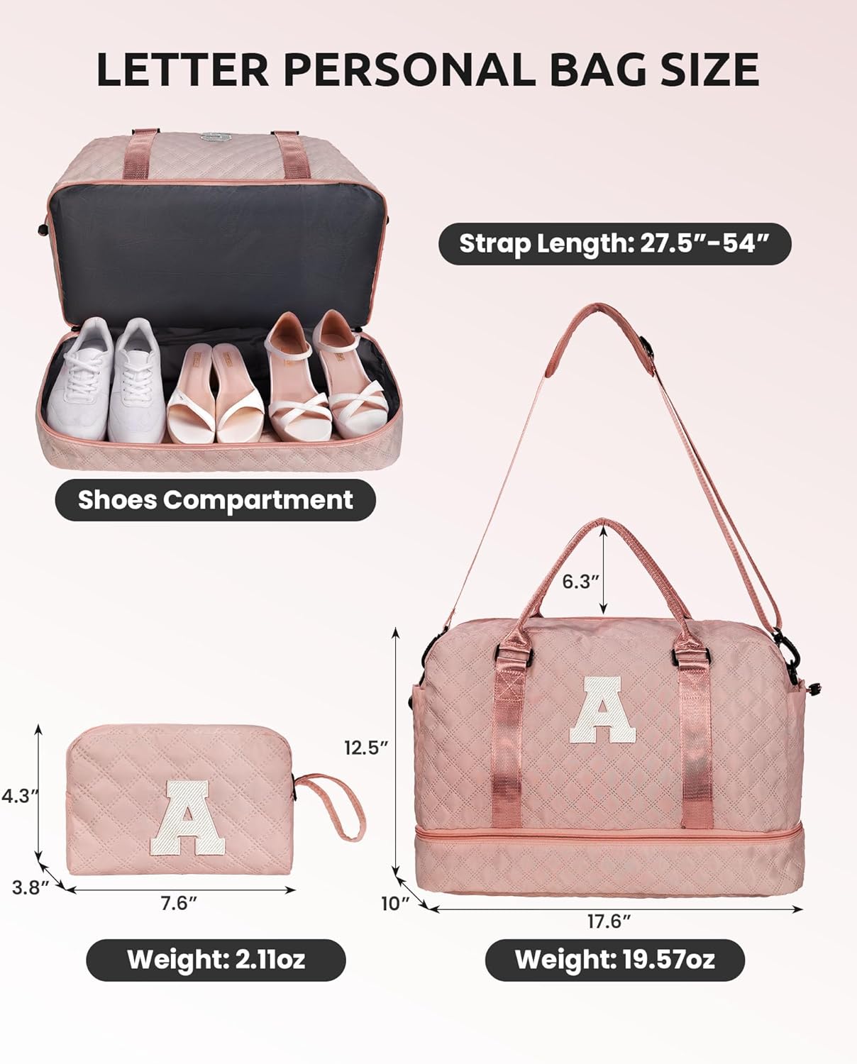 Trip Gifts for Mom From Daughter - 5 6 7 8 9 10 11 12 13 14 15 16 Year Old- Duffle Bag with Shoe