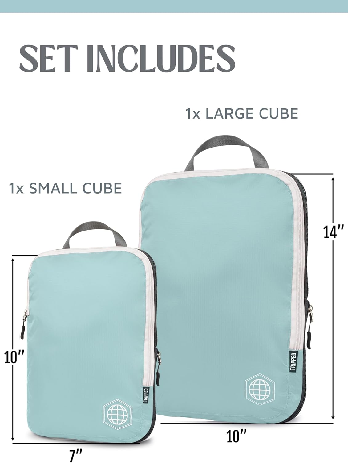 Compression Packing Cubes Set for Travel - Lightweight, Durable Clothes Organizer for Carry-On