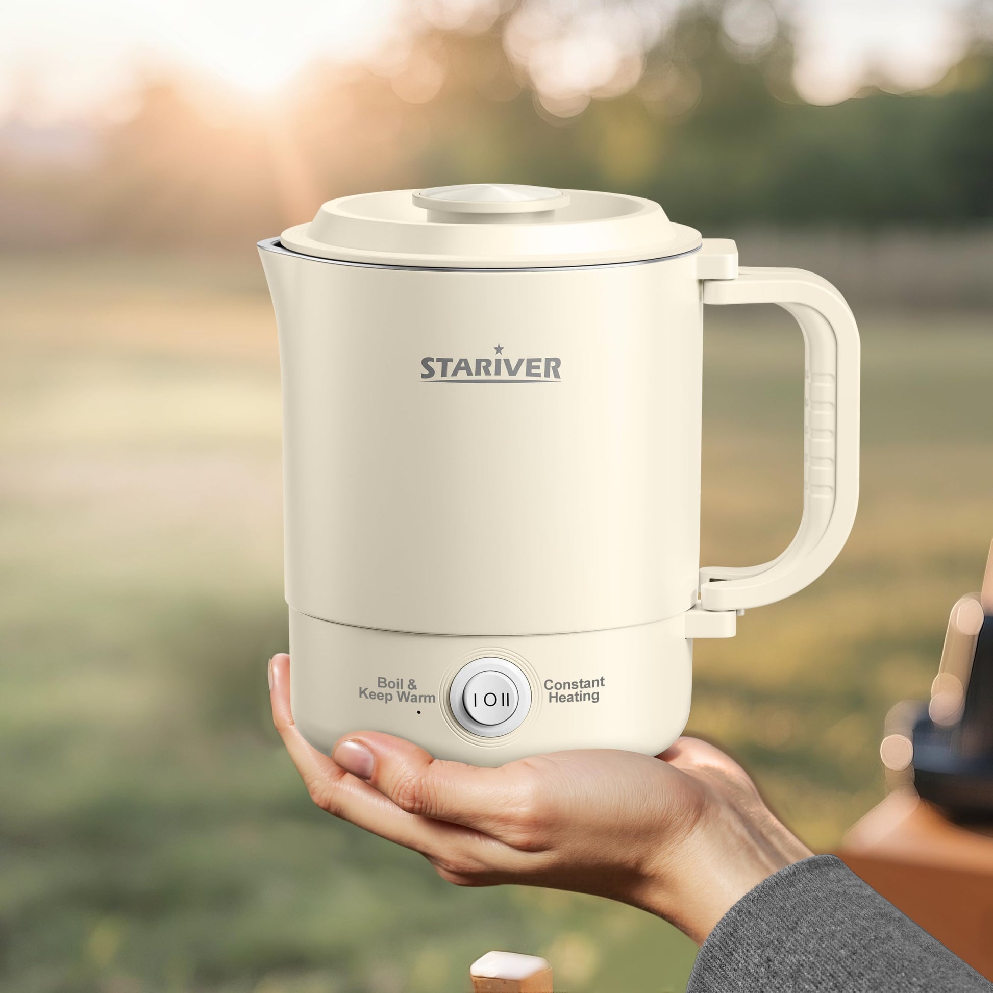 Stariver 0.6L Portable Electric Kettle, Stainless Steel Travel Kettle