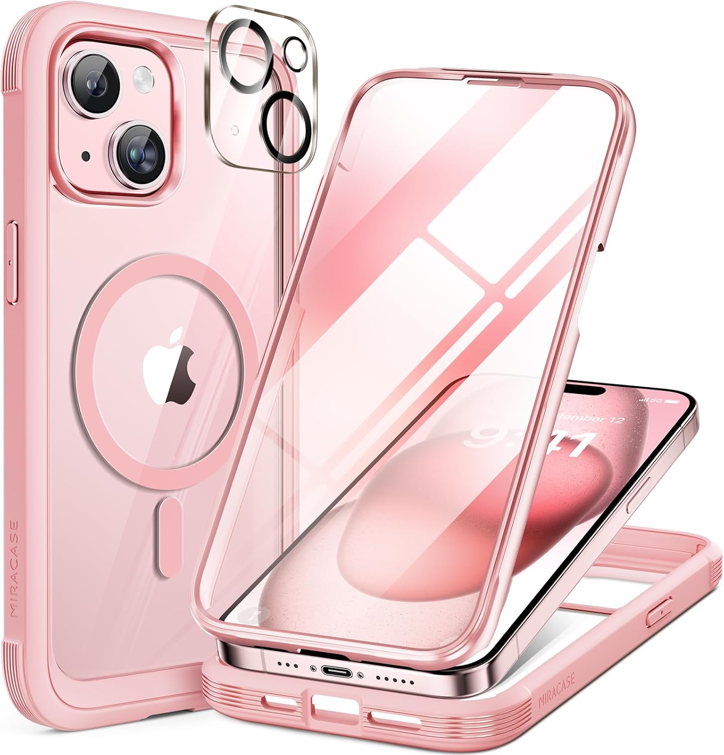 Miracase Magnetic for iPhone 15 Plus Case 6.7'' [Compatible with Magsafe] Full-Body Military Drop