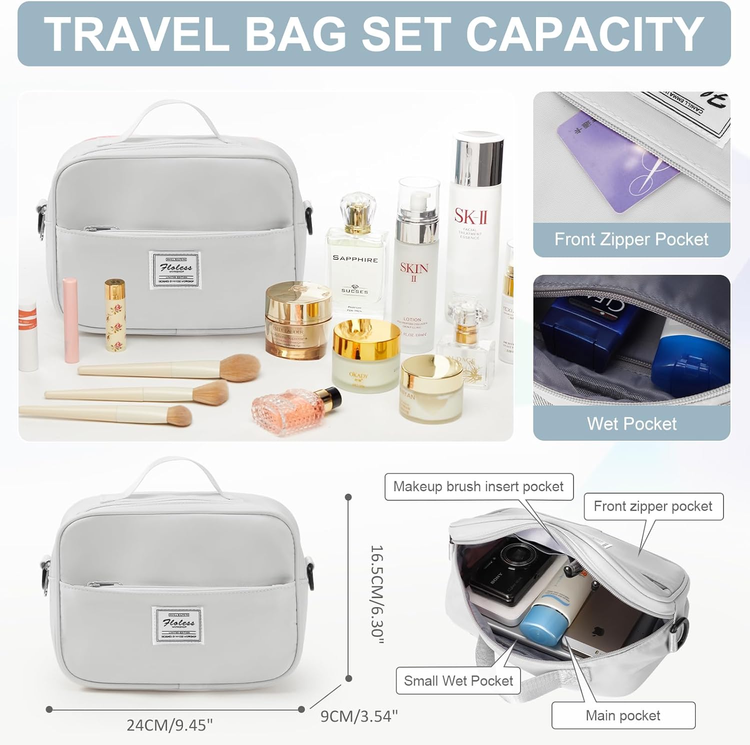 Gym Bag for Women with Shoes Compartment,Small Duffel Bag Sport bag with Toiletry Bag Overnight