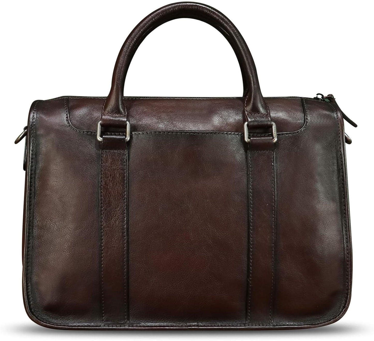 Genuine Leather Messenger Briefcase Bags for Men Vintage Real Leather Shoulder Purse Crossbody Bag Computer Laptop Bag