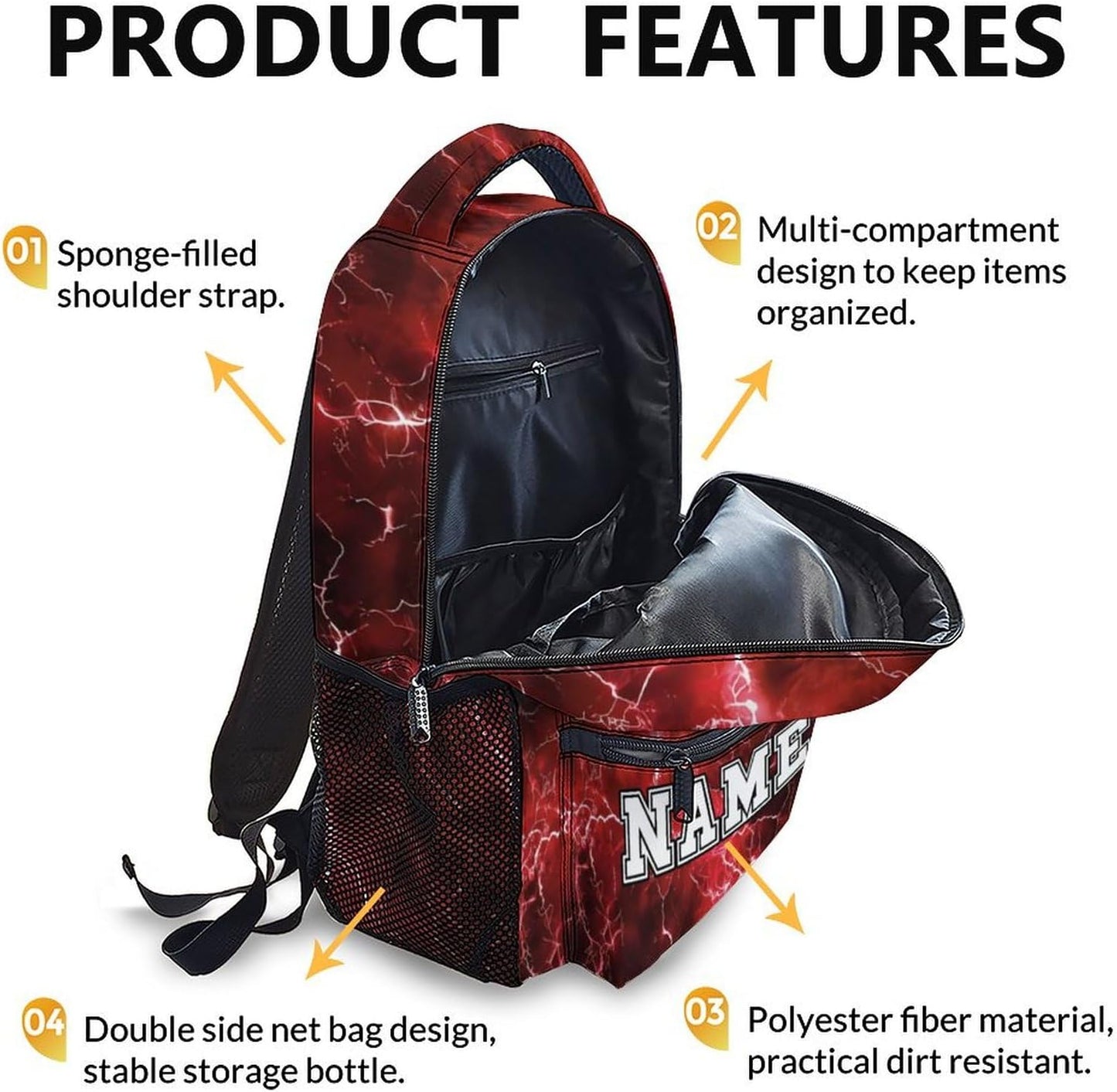 Kids Bookbag for Boys, Custom Race Car Backpacks, Colorful 17 Inch Casual Backpack, Durable Schoolbag for Middle School Travel Camping Vacation Hiking