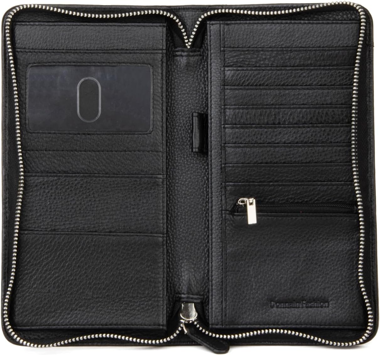 Premium Full-Grained Leather RFID Passport Holder for Travel, Multifunctional and Large Capacity RFID Blocking Passport Holder Wallet (Black)