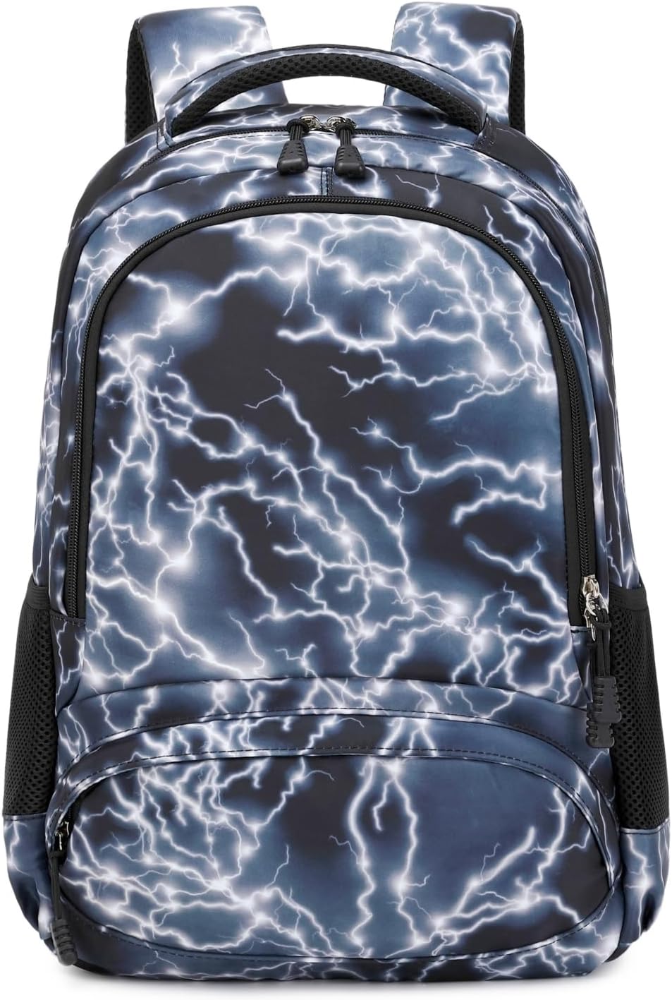 Boys Backpack for Elementary Kids Bookbag Middle School Bags Heavy Duty Soccer Laptop Durable Waterproof 18 In (6-Black Lightning)