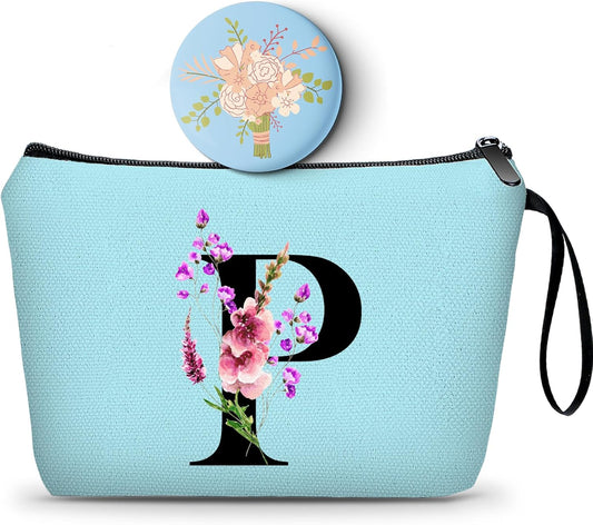 Birthday Inspirational Bridesmaid Proposal Team Small Gifts for Women Mom Aunt Teacher Sister Coworkers Makeup Cosmetic Bag Travel with Mirror Mothers Day Christmas Graduation P