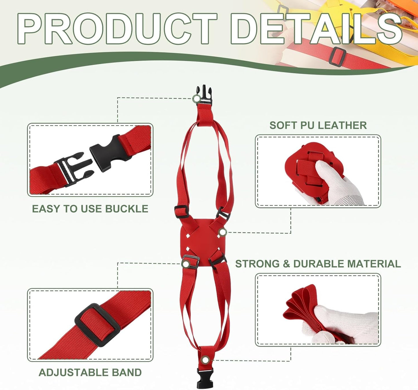 Adjustable Luggage Straps, Suitcase Elastic Strap Bag Bungee with Buckles Travel Accessories - Fitting for(Travel/Add A Bag/Securing Luggage), 27-66 Inch & Red