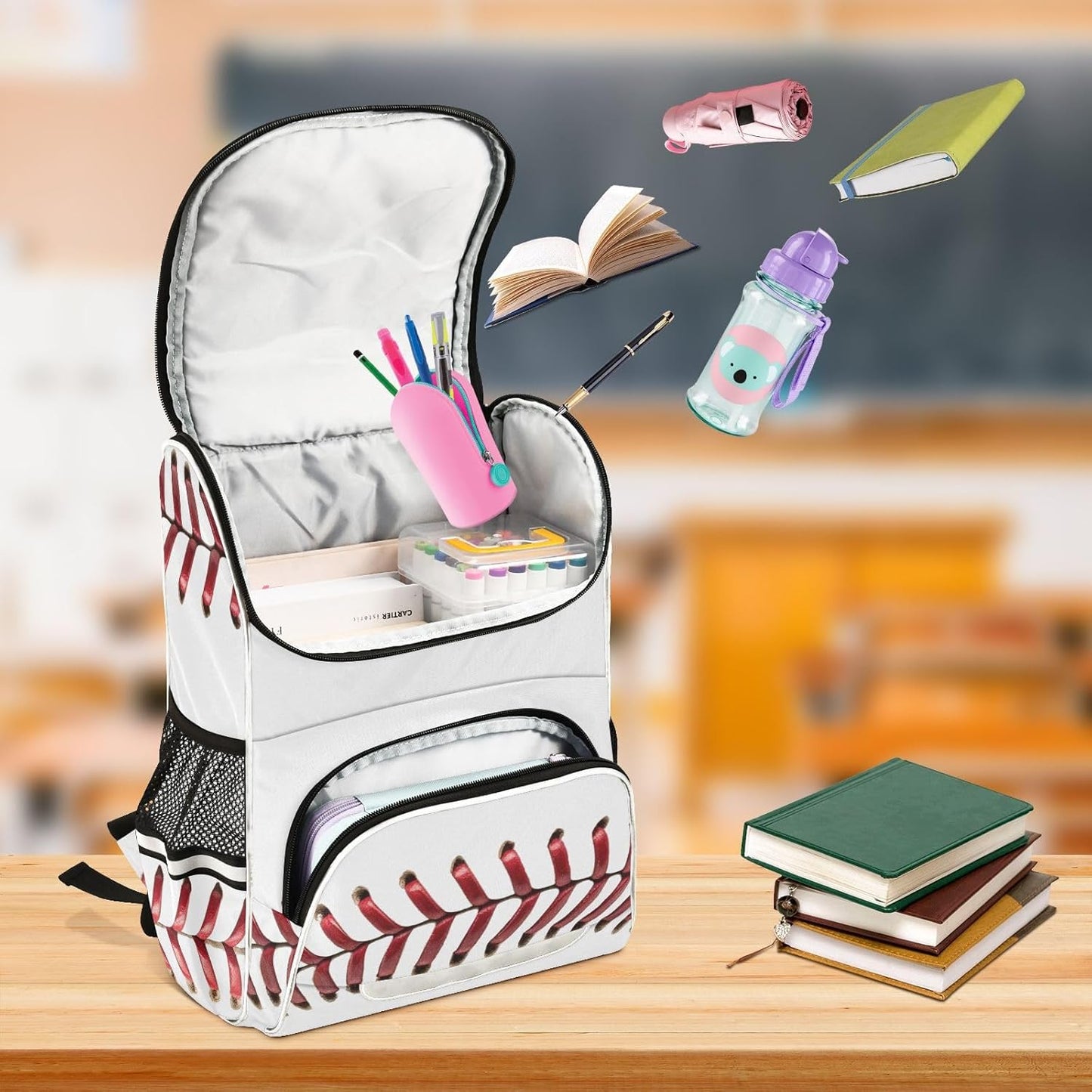 Baseball Cute Backpack For Girls Kids Backpack Boys Teen School Bag Bookbag Travel Daypacks