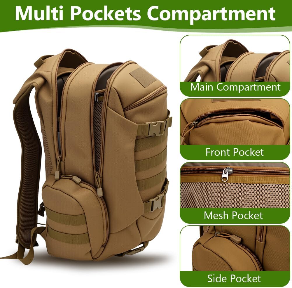 lyrlody Hiking Backpack,Camping Backpack, Hiking Daypack with Rain Cover with 2L Water Bladder