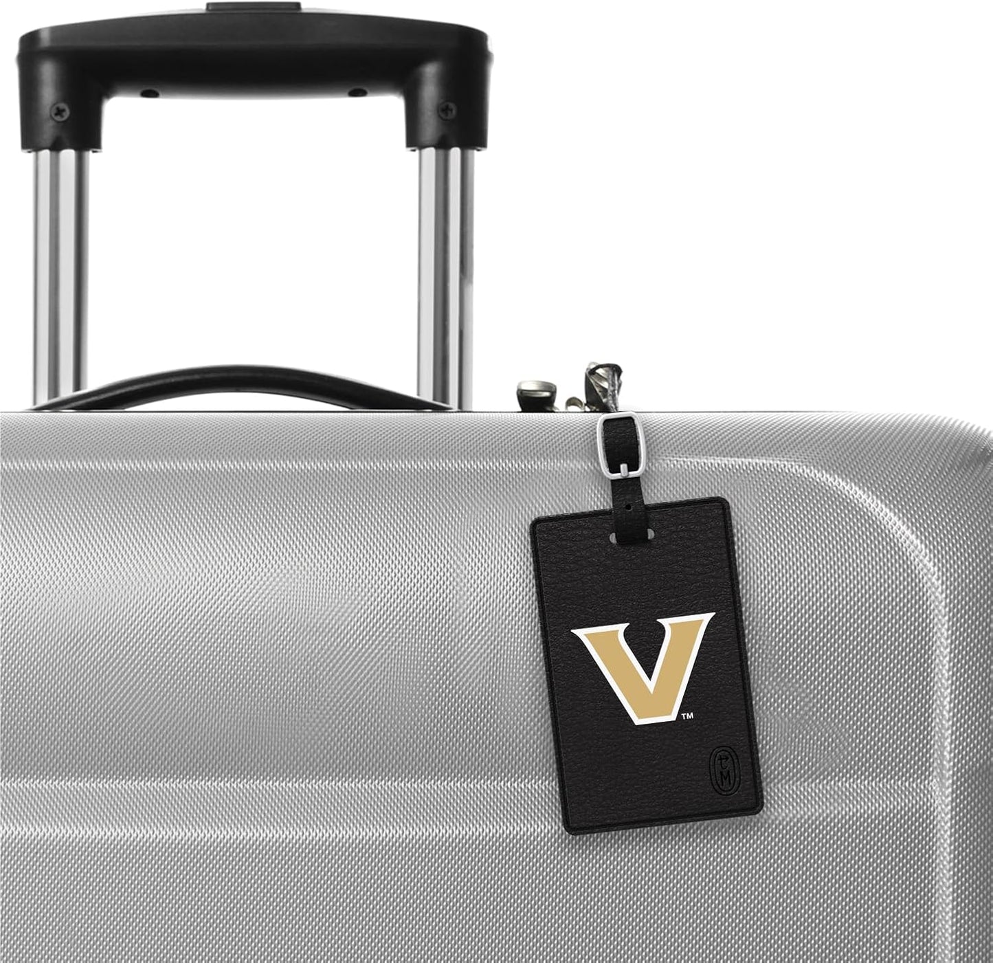 OTM Essentials Vanderbilt University Faux Leather Luggage Tag, Durable Travel Accessories with Adjustable Strap and ID Card, Classic