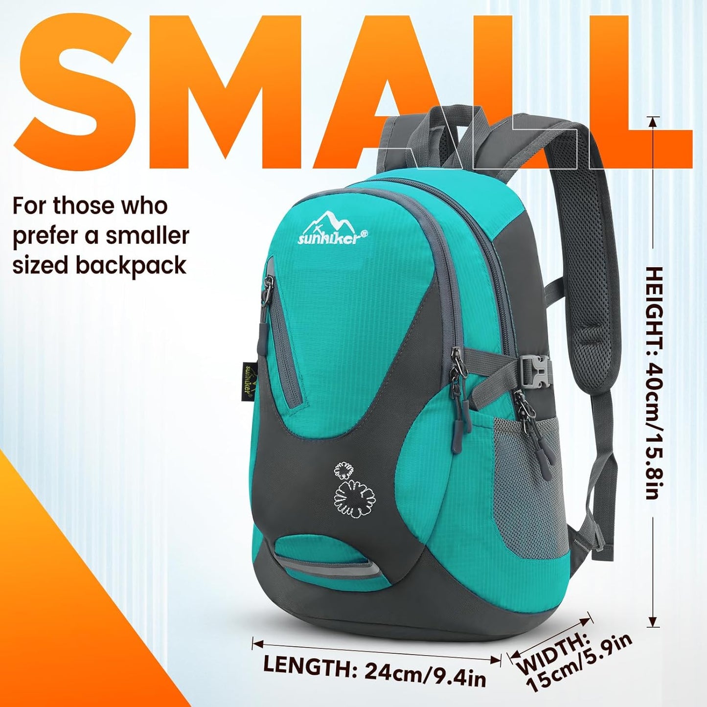 sunhiker Small Hiking Backpack Women Men 20L Lightweight Travel Backpack Daypack Casual Backpack For Cycling Outdoor Camping
