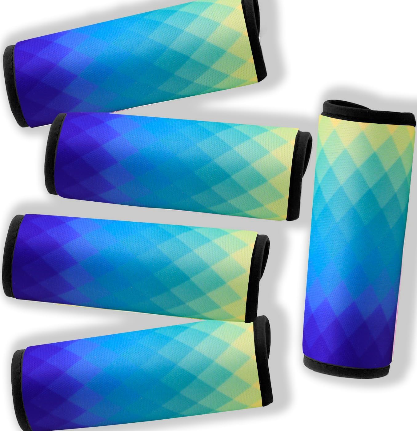 5 Pack Neoprene Luggage Handle Wraps Bright Luggage Tags/Identifiers/Marker/Grips Travel