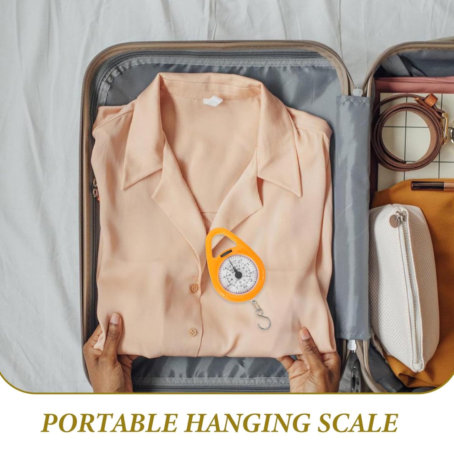 OUNONA 3pcs Mechanical Spring Luggage Scale Portable Weighing Scale for Suitcase Hook