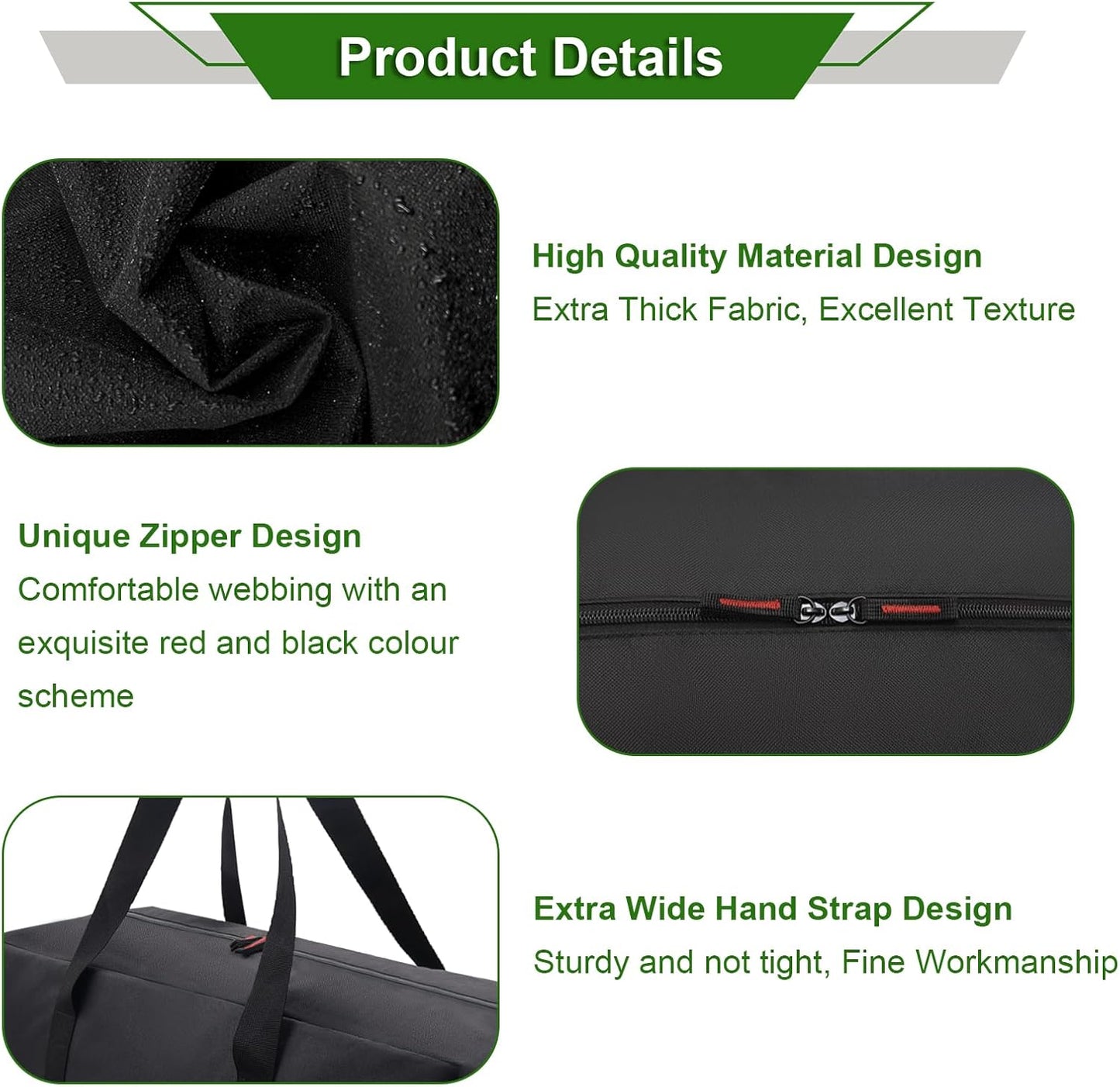 Grill Tool Organizer Pro, BBQ Tool Storage Bag - 24" Heavy Duty Storage Bag, Double Layer 600D