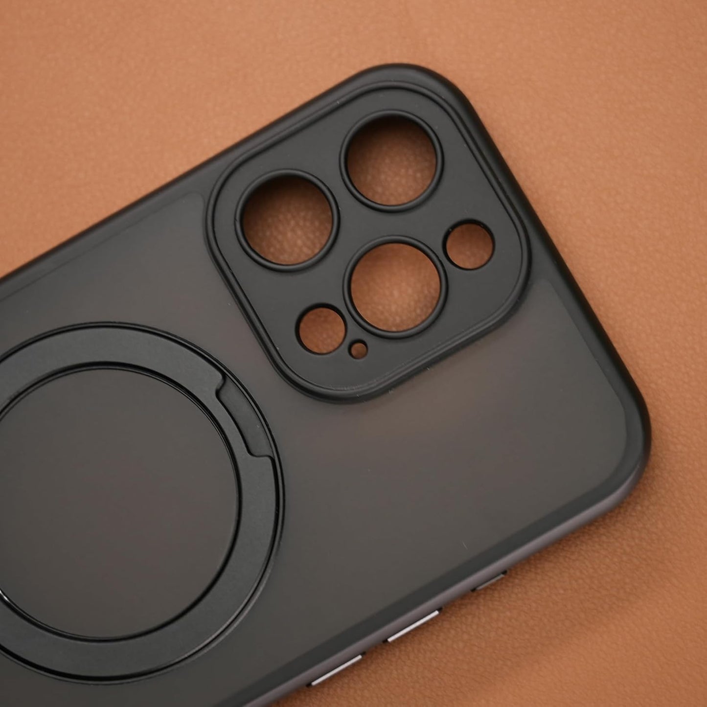 360° Spin Magnetic Stand for iPhone 16 Pro Case, [Fit for MagSafe][Military Protection][Full Camera Protection] Adjustable Kickstand iPhone Case for iPhone 16 Pro 6.3", Black