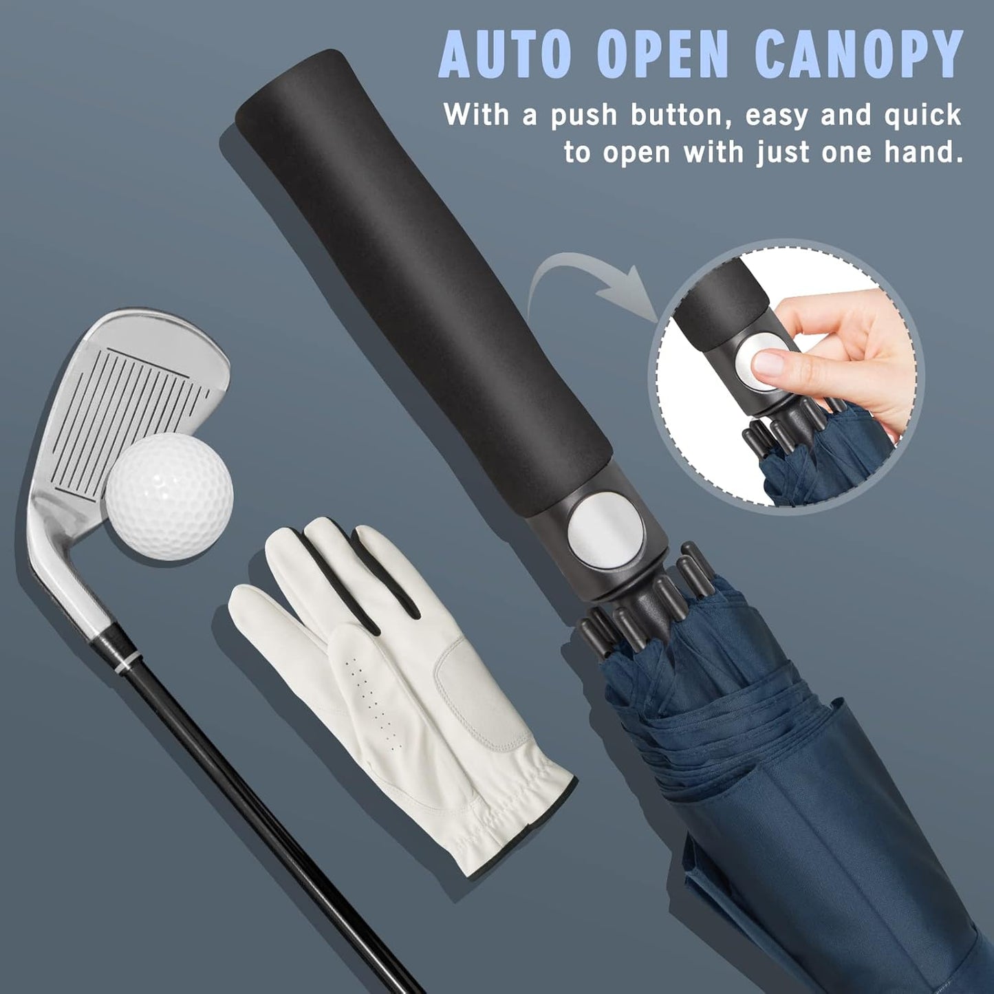 ZOMAKE Golf Umbrella Windproof, Extra Large Oversized Heavy Duty Double Canopy for Rain, Sports