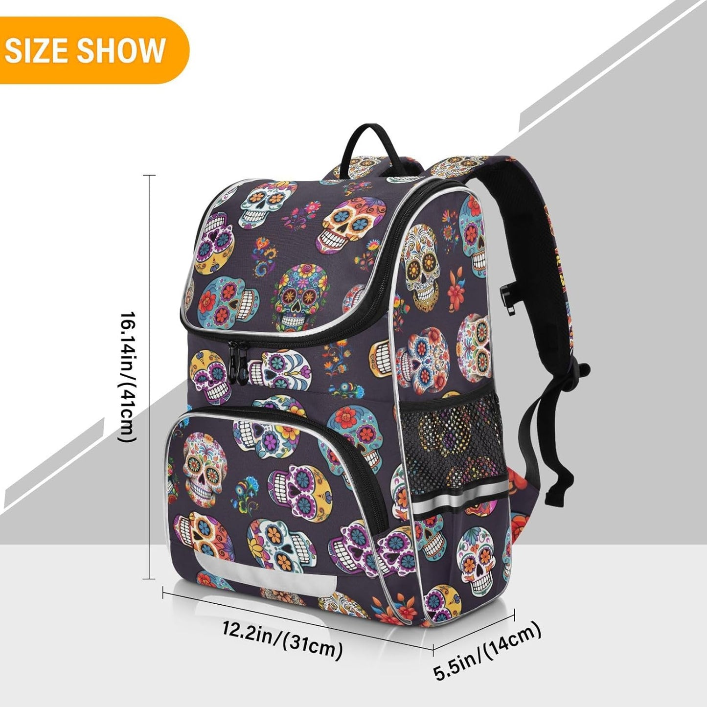 Mexico Sugar Skull Cute Backpack For Girls Kids Backpack Boys Teen School Bag Bookbag Travel Daypacks