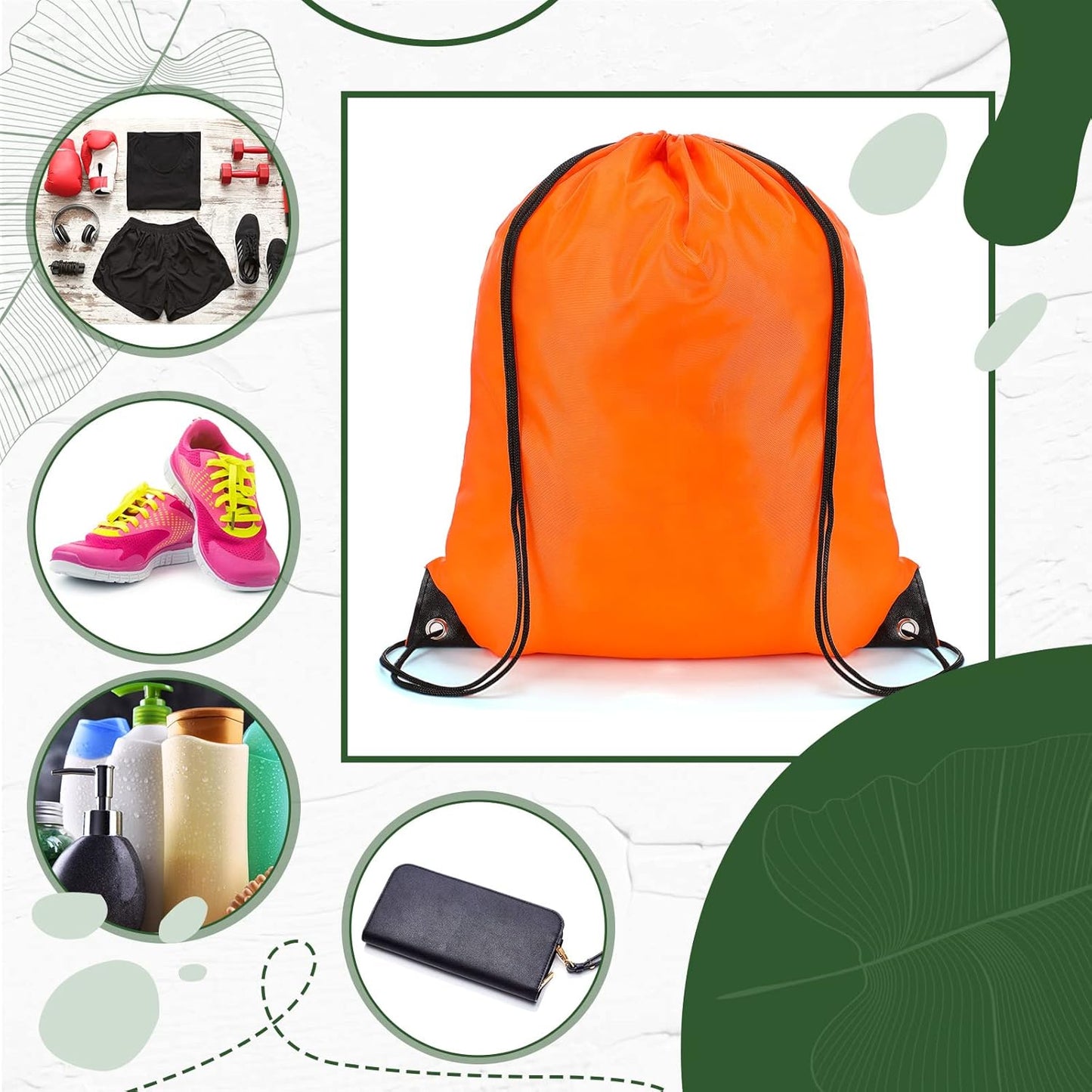 LEIFIDE 200 Pcs Drawstring Bags Bulk, Drawstring Backpack Bulk, Nylon Draw String Pack Sport String Bag, for Homeless Care(Multicolor)