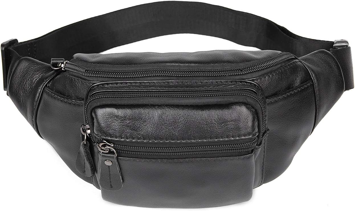 Polare Genuine Leather Fanny Pack/Waist Bag/Organizer (Classic Style)