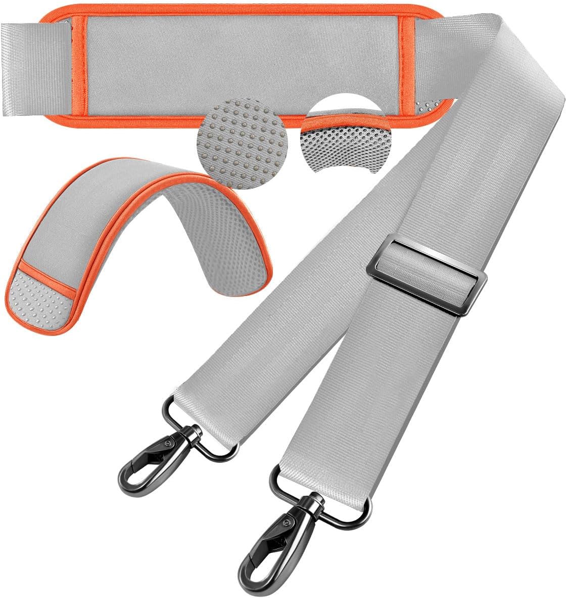 60 Inch Shoulder Strap, Ultra-Thick and Padded with Metal Swivel Hooks for Laptop Messenger and Crossbody Canvas Bags