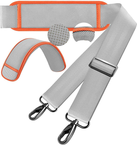60 Inch Shoulder Strap, Ultra-Thick and Padded with Metal Swivel Hooks for Laptop Messenger and Crossbody Canvas Bags