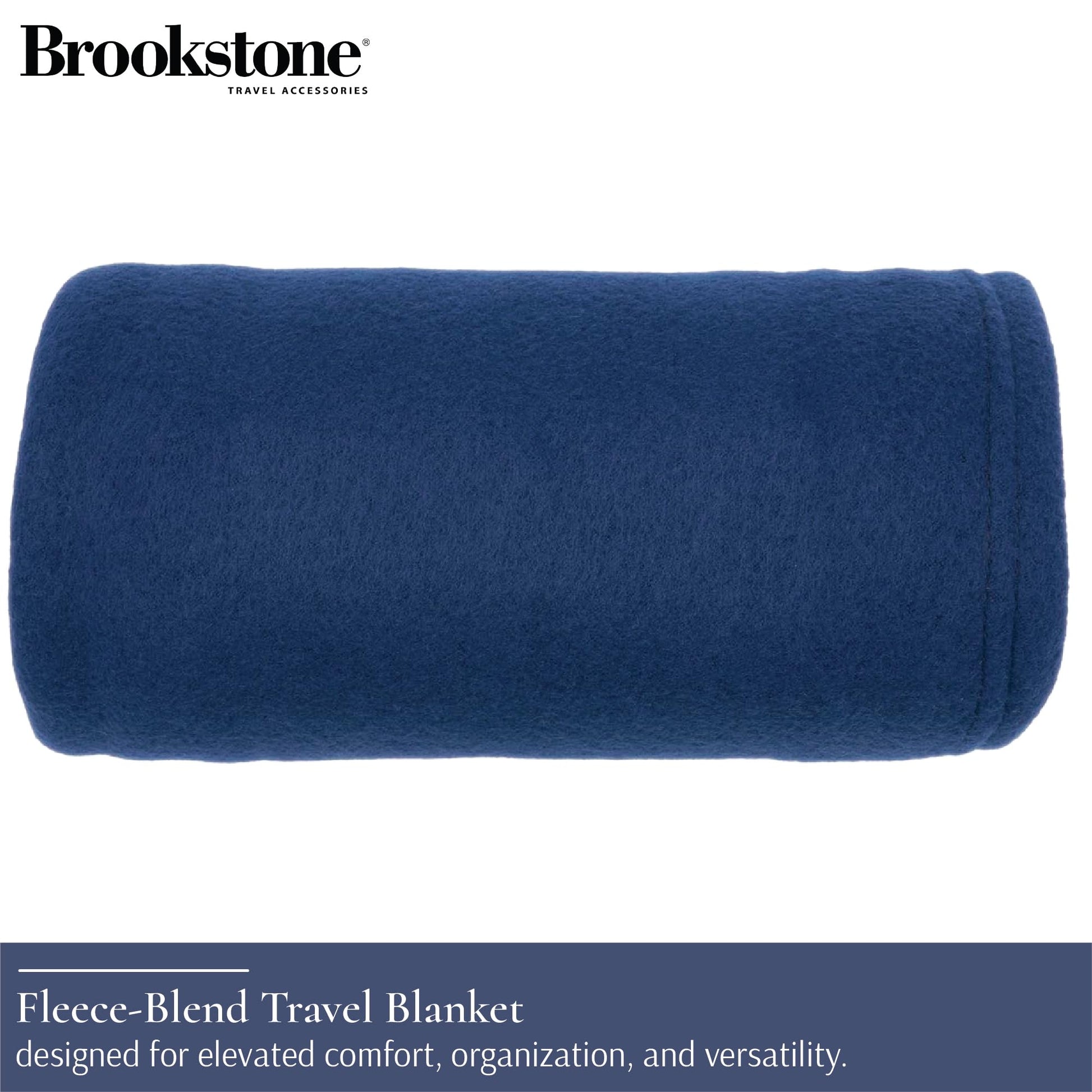 Brookstone Travel Blanket 2-in-1 Soft Throw with Carrying Pouch