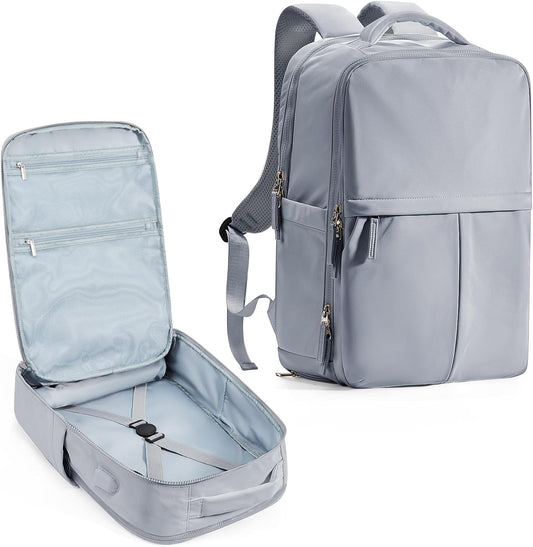 Large Travel Backpack Carry On Flight Approved for Women Men Carry On Backpack for Airplanes Mochila De Viaje Suitcase Backpack for Travel Personal Item Backpack Grey