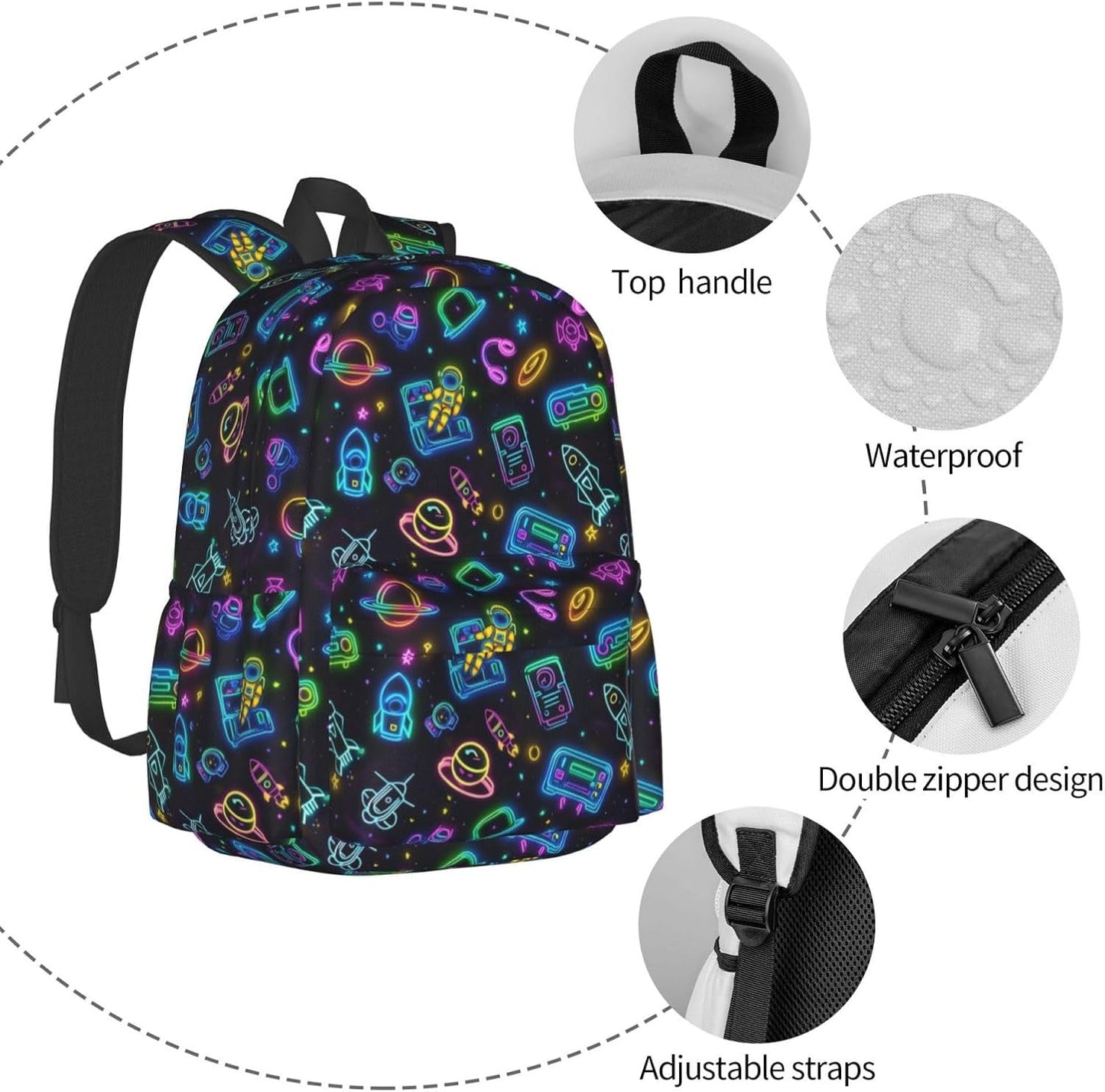 Game Backpack School Bag Lightweight Bookbag Laptop Travel Daypack For Kids Girls Boys Teens