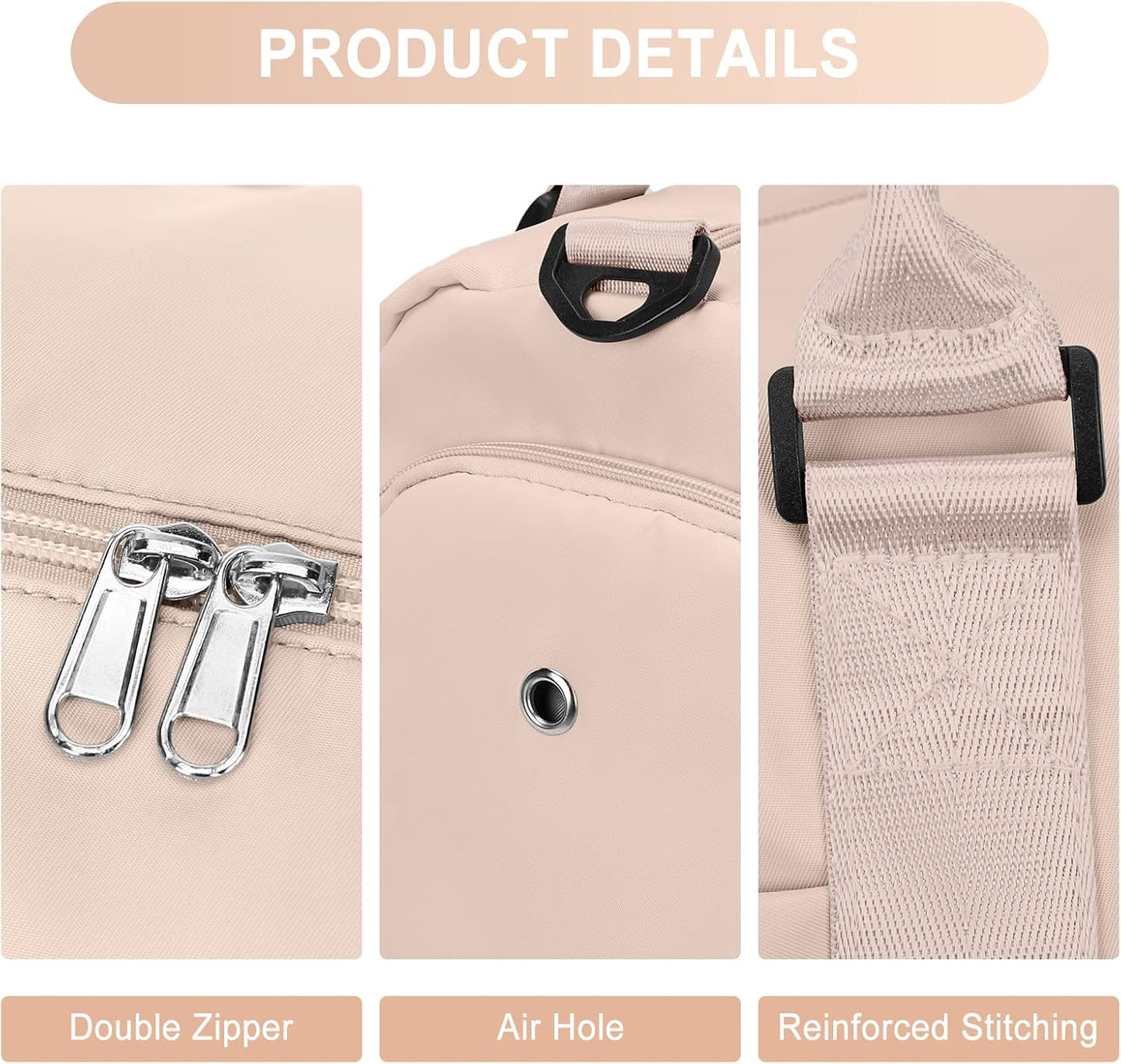 Gym Bag for Women with Shoes Compartment Small Duffel Bag Sport bag with Toiletry Bag Overnight Travel Tote Bags Weekender Carry on Bag Personal Item Bags for Airlines White