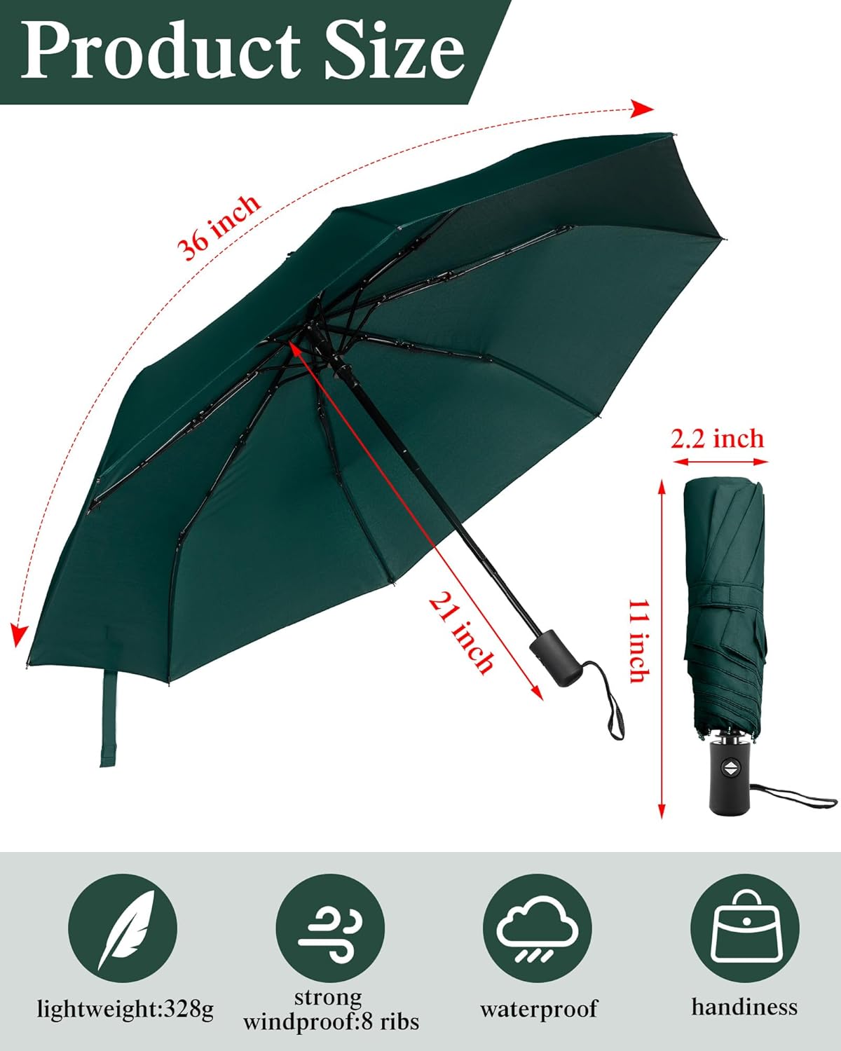 Wesiti 10 Pack Rain Umbrellas Bulk Automatic Open Close Collapsible Umbrella for Men Women