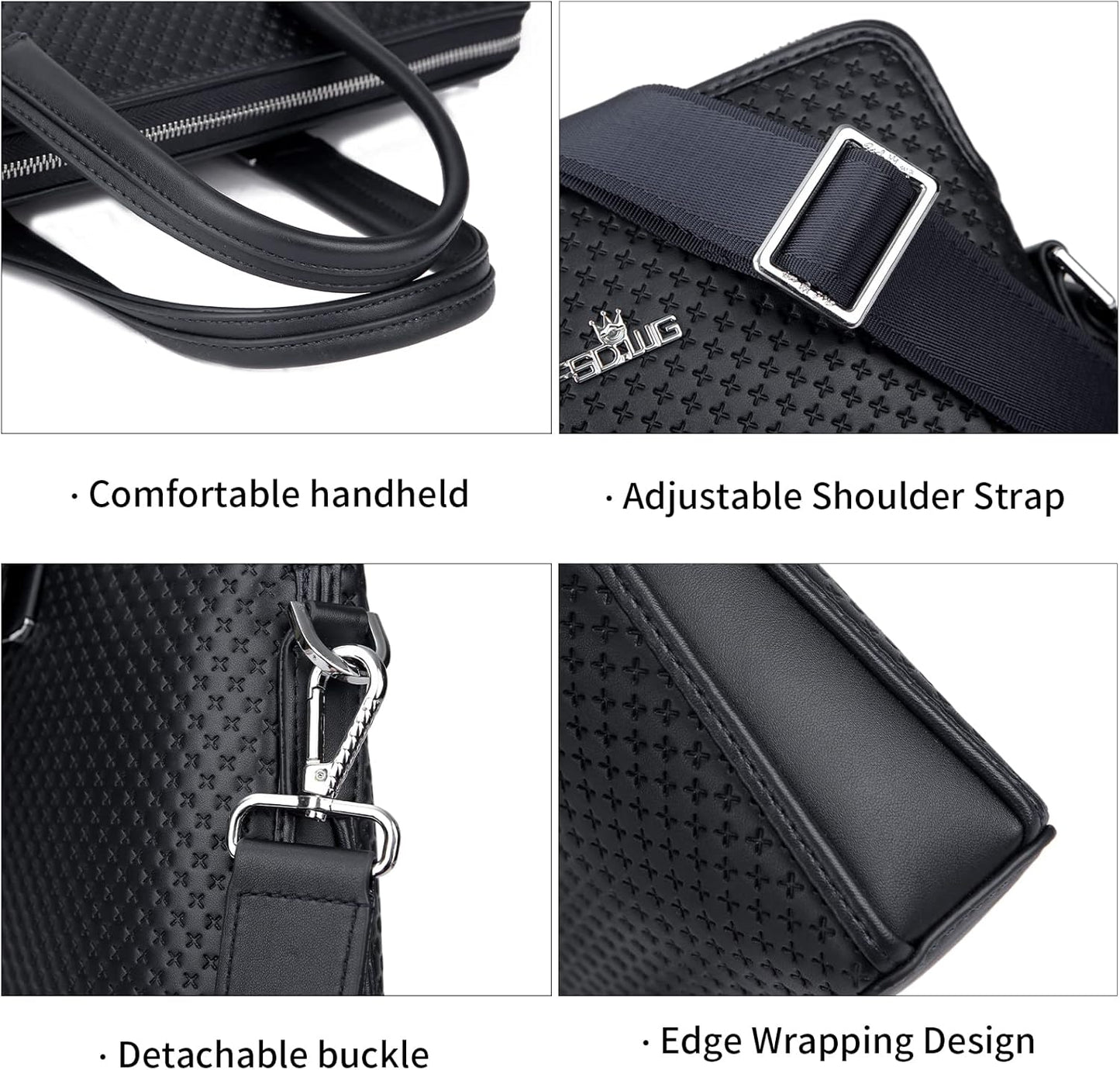 FSD.WG]Business Bag Leather Briefcase Shoulder Laptop Business Bag for Men