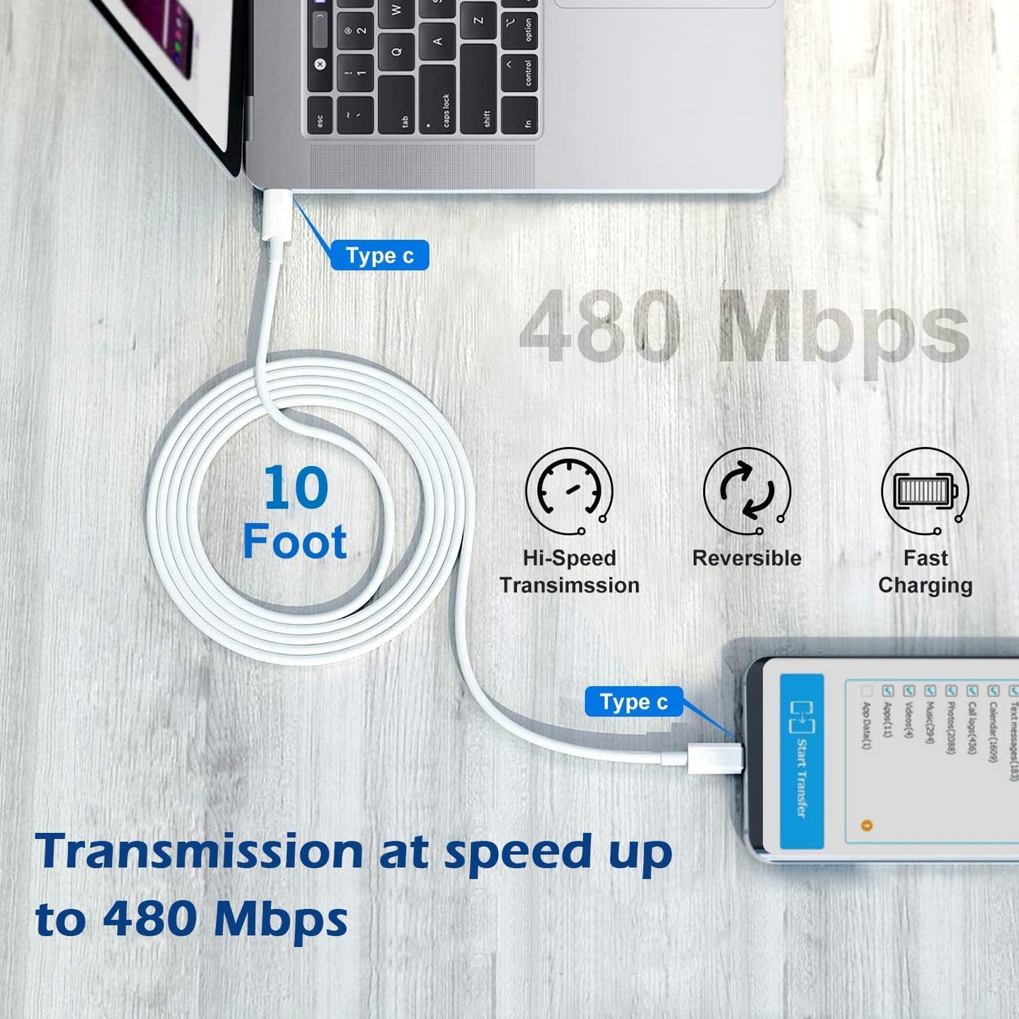 Fast Charging for iPhone 16/16e,Apple Charger Fast Charging,2Pack 20W USB C Charger Block with Extra Long 10FT USB C to Type C Charger Cable Cord for iPhone 16/16e/16Pro/16ProMax/15/iPad Pro/Air/Mini
