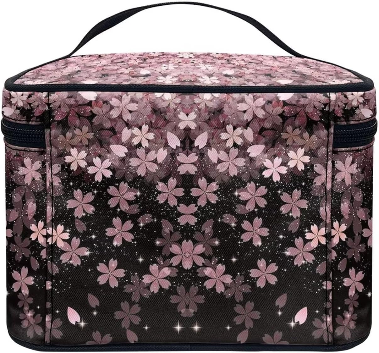 JoyLamoria Cherry Blossoms Cosmetic Bag Toiletry Bag Desk Cosmetics Storage Home Decor