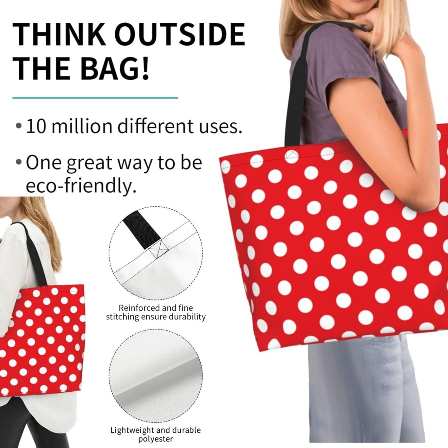 Tote Bag Beach Bag for Women Reusable Grocery Large Shopping Shoulder Bag Travel Handbag