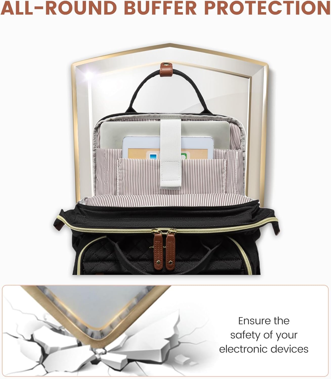 LOVEVOOK Laptop Backpack for Women, 15.6'' Waterproof Nurse Bag Teacher Work Backpack Purse for Women, Travel Computer Backpack for College Office Business Ladies