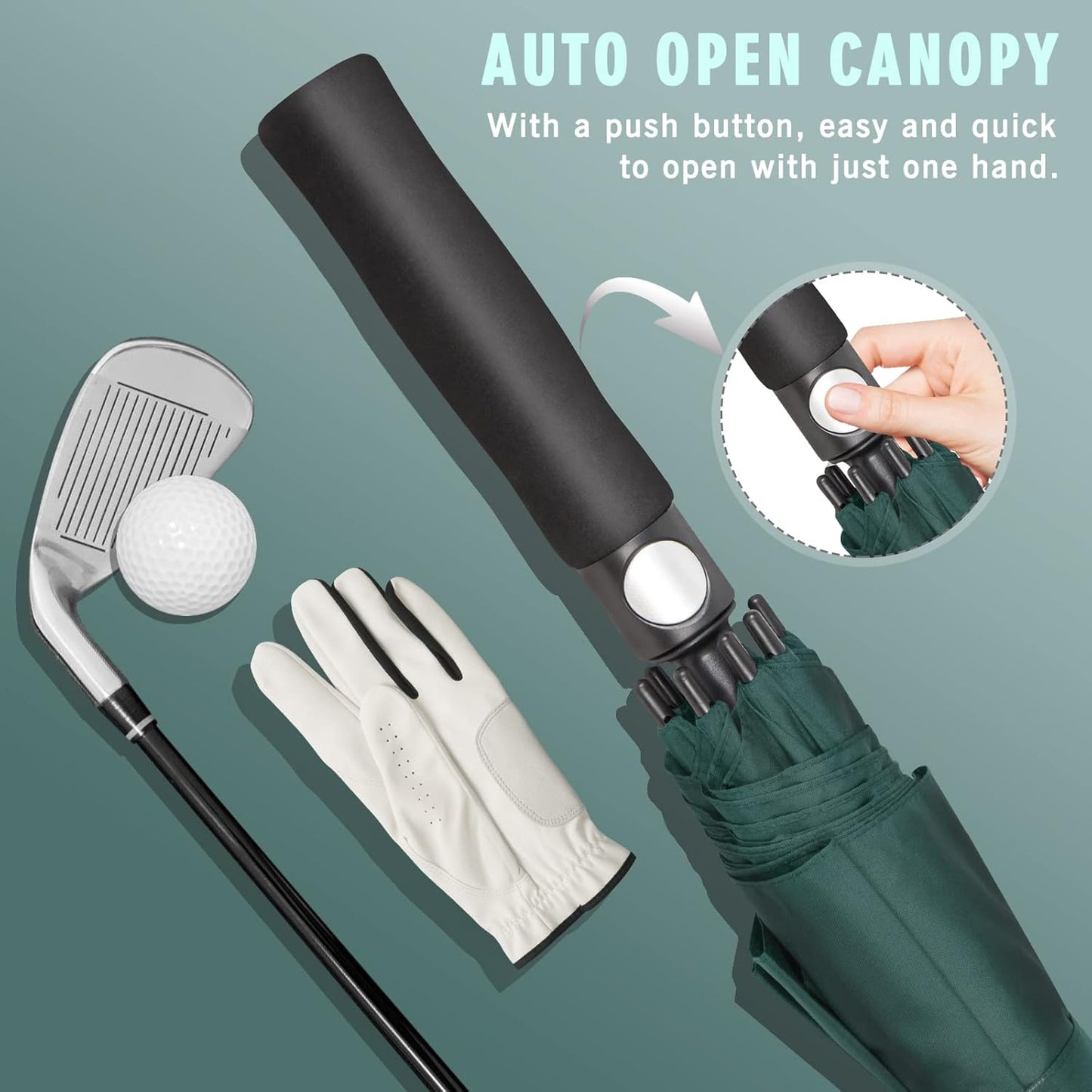 ZOMAKE Golf Umbrella Windproof, Extra Large Oversized Heavy Duty Double Canopy for Rain, Sports